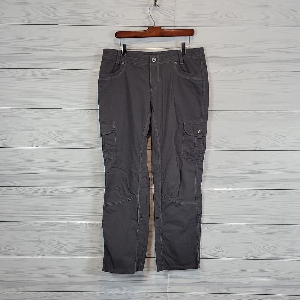 Kuhl Splash Roll-Up Pants Gray Cargo Hiking Womens Size 14S
